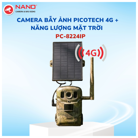 CAMERA BẪY ẢNH PICOTECH 4G + NĂNG LƯỢNG MẶT TRỜI
